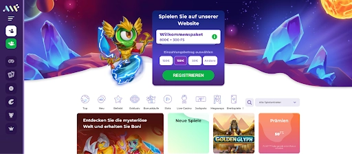 AlfCasino – Genießen Sie exklusive Boni und die besten Casinospiele Startseite von AlfCasino mit einem Willkommenspaket von €800 + 300 FS